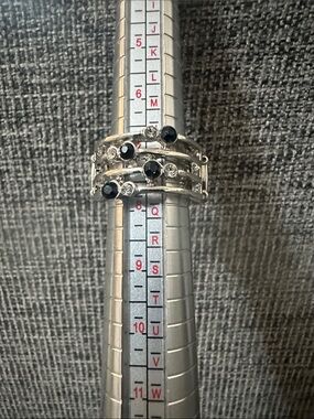 paparazzi Silver Stack Ring Set with Black and Clear Stones Bundle for discount
